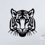 Lovely Tiger Face Metal Wall Art1