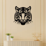 Lovely Tiger Face Metal Wall Art2