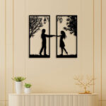 Loving Couple Metal Wall art1