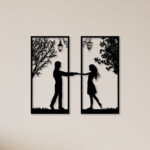 Loving Couple Metal Wall art2