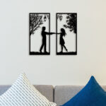 Loving Couple Metal Wall art3