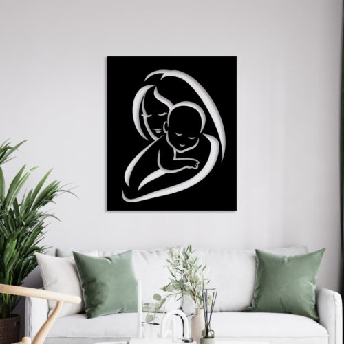 Mother Care Metal Wall Art