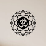 Om With Flower Metal Wall Art1