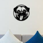 Pug Face Metal Wall Art