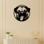 Pug Face Metal Wall Art2