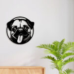 Pug Face Metal Wall Art3