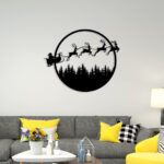 Reindeer Ride Metal Wall Art