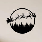 Reindeer Ride Metal Wall Art1