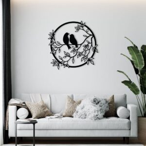 Romantic Beautiful Bird Dual Metal Wall Art1