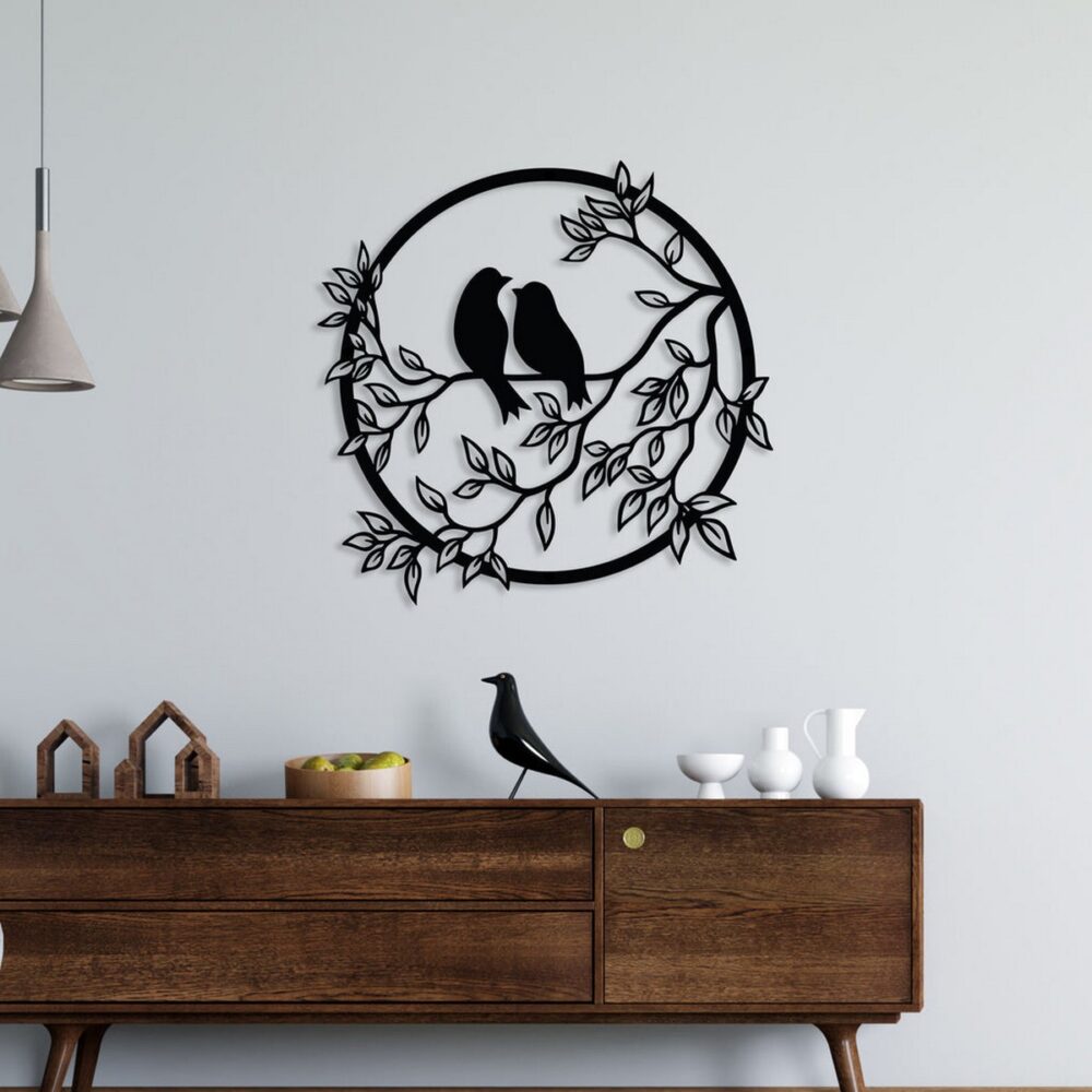 Romantic Beautiful Bird Dual Metal Wall Art2 1