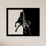 Running Horse Metal Wall Art1