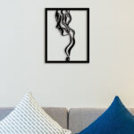 Stylish Woman Face Metal Wall Art