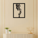 Stylish Woman Face Metal Wall Art2