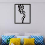 Stylish Woman Face Metal Wall Art3