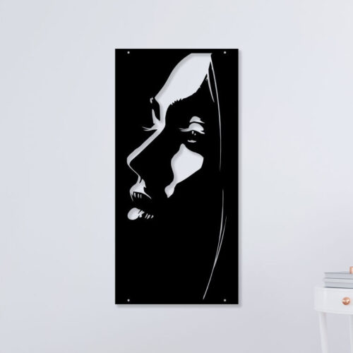 Woman Face Metal Wall Art1