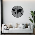 World Map Metal Wall Art1