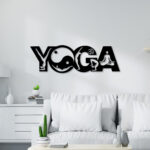 YOGA Word Metal Wall Art1