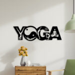 YOGA Word Metal Wall Art2