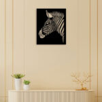 Zebra Face Metal Wall Art