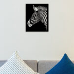 Zebra Face Metal Wall Art1