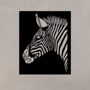 Zebra Face Metal Wall Art2