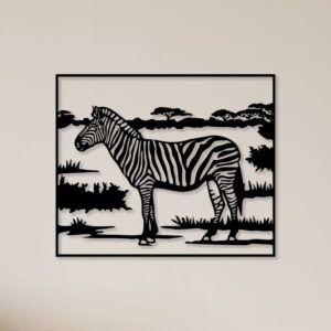 Zebra Metal Wall Art1