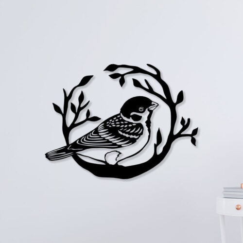 Alone Bird Metal Wall Art1