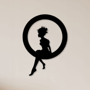 Alone Girl Metal Wall Art1