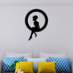 Alone Girl Metal Wall Art2