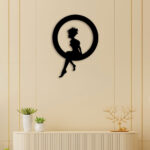 Alone Girl Metal Wall Art3