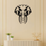 Angry Elephant Metal Wall Art