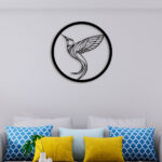 Bird In Circle Metal Wall Art4