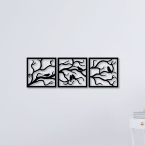 Bird On Tree Metal Wall Art1