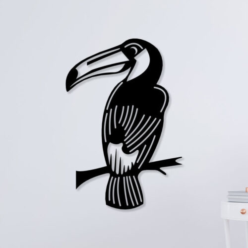 Bird on Branch Metal Wall Art1