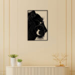 Black Tiger Face Metal Wall Art2