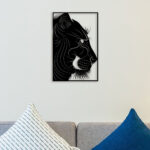 Black Tiger Face Metal Wall Art3