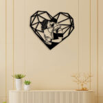 Couple With Heart Metal Wall Art