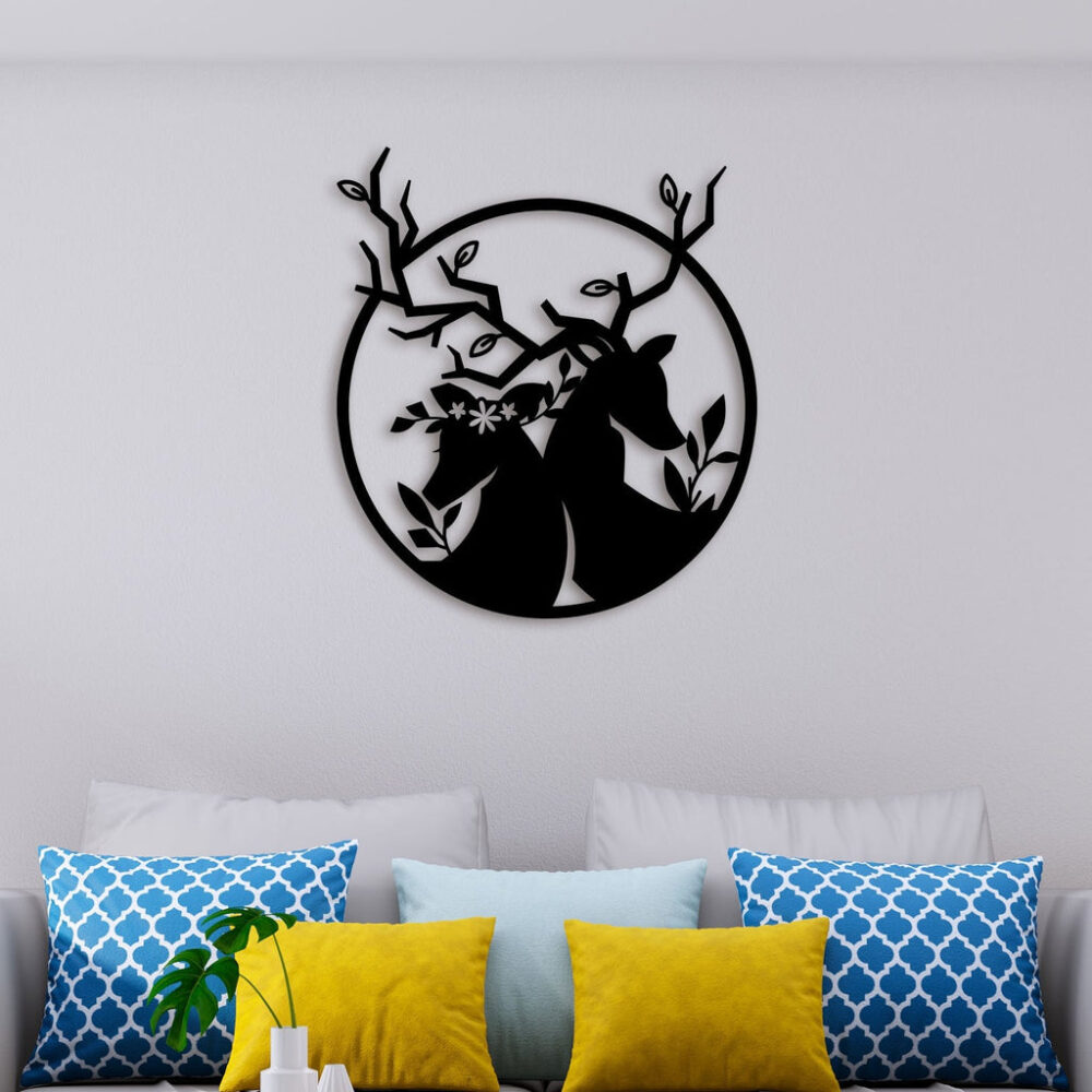 Deer Family Metal Wall Art4