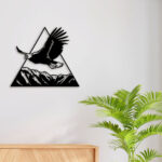 Eagle On Mountain Metal Wall Art2