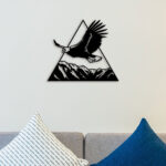 Eagle On Mountain Metal Wall Art3