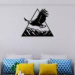 Eagle On Mountain Metal Wall Art4