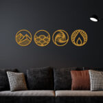 Elegant Four Round Shape Metal Wall Art5