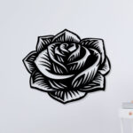 Elegant Rose Metal Wall Art1