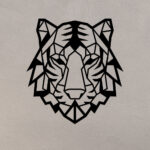 Elegant Tiger Face Metal Wall Art1
