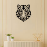 Elegant Tiger Face Metal Wall Art2