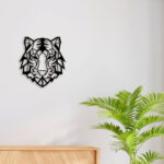 Elegant Tiger Face Metal Wall Art3