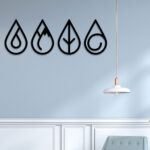 Elegant Water Drop Shape Metal Wall Art2