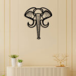 Elephant Face Metal Wall Art2