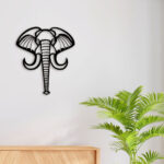 Elephant Face Metal Wall Art5