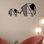 Elephant Family Metal Wall Art4